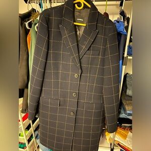 Express Square Striped Topcoat-Men’s